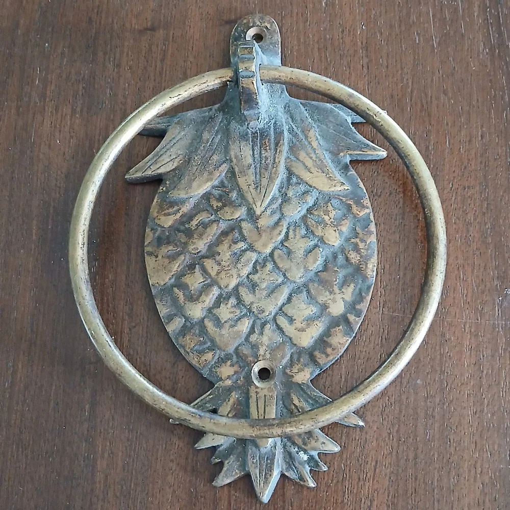 Vintage Brass Pineapple Door Knocker Wall Decor